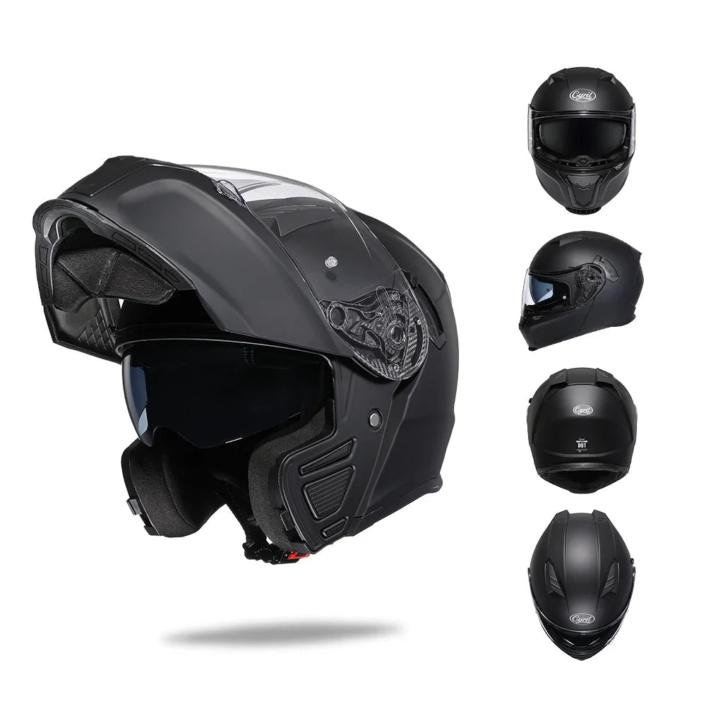 Modular Helmet with Double Visor