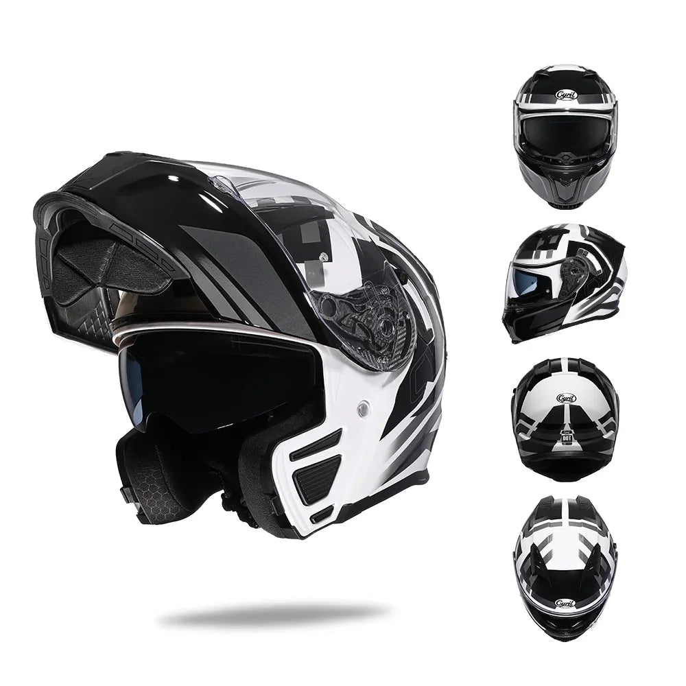 Casque modulaire à double visière