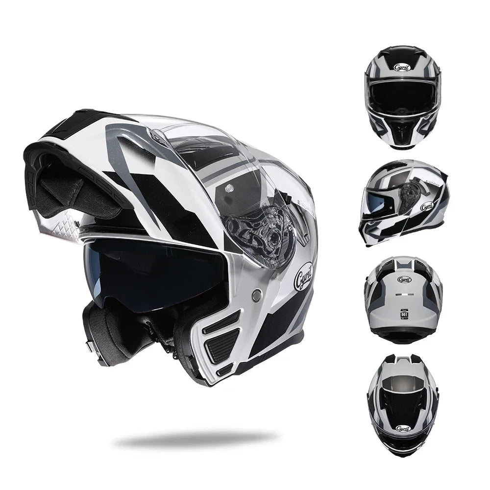 Casque modulaire à double visière