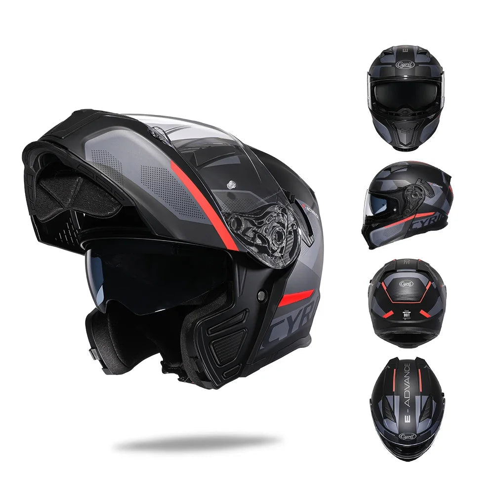 Modular Helmet with Double Visor