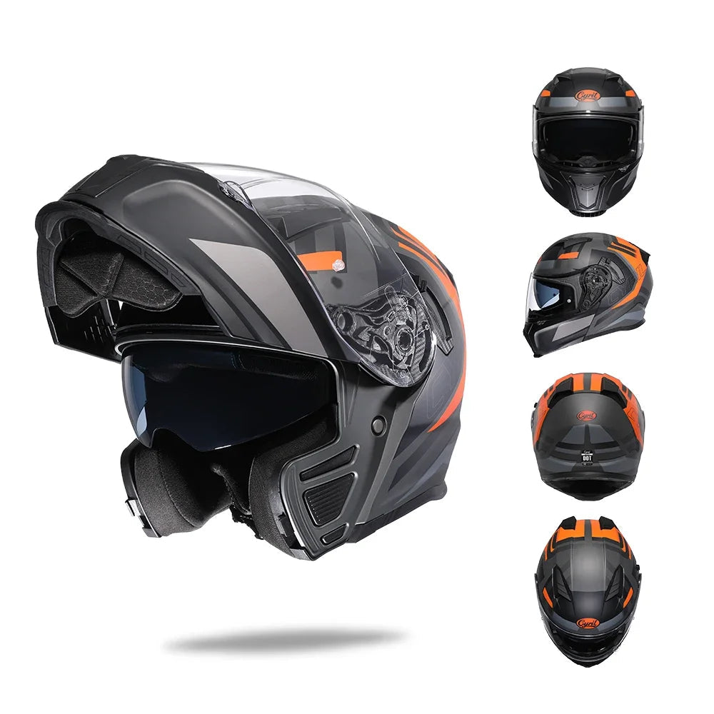 Casque modulaire à double visière